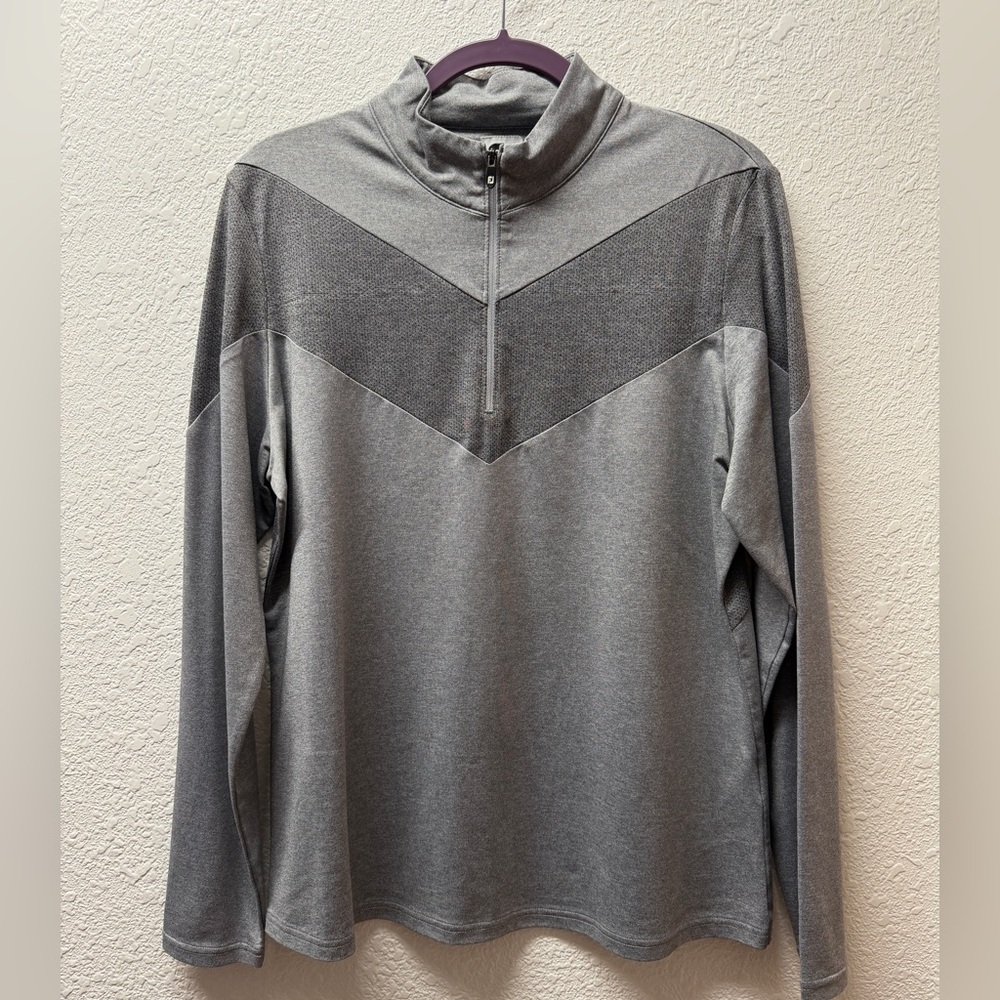 Women’s FootJoy Grey Quarter-Zip Long Sleeve Pullover